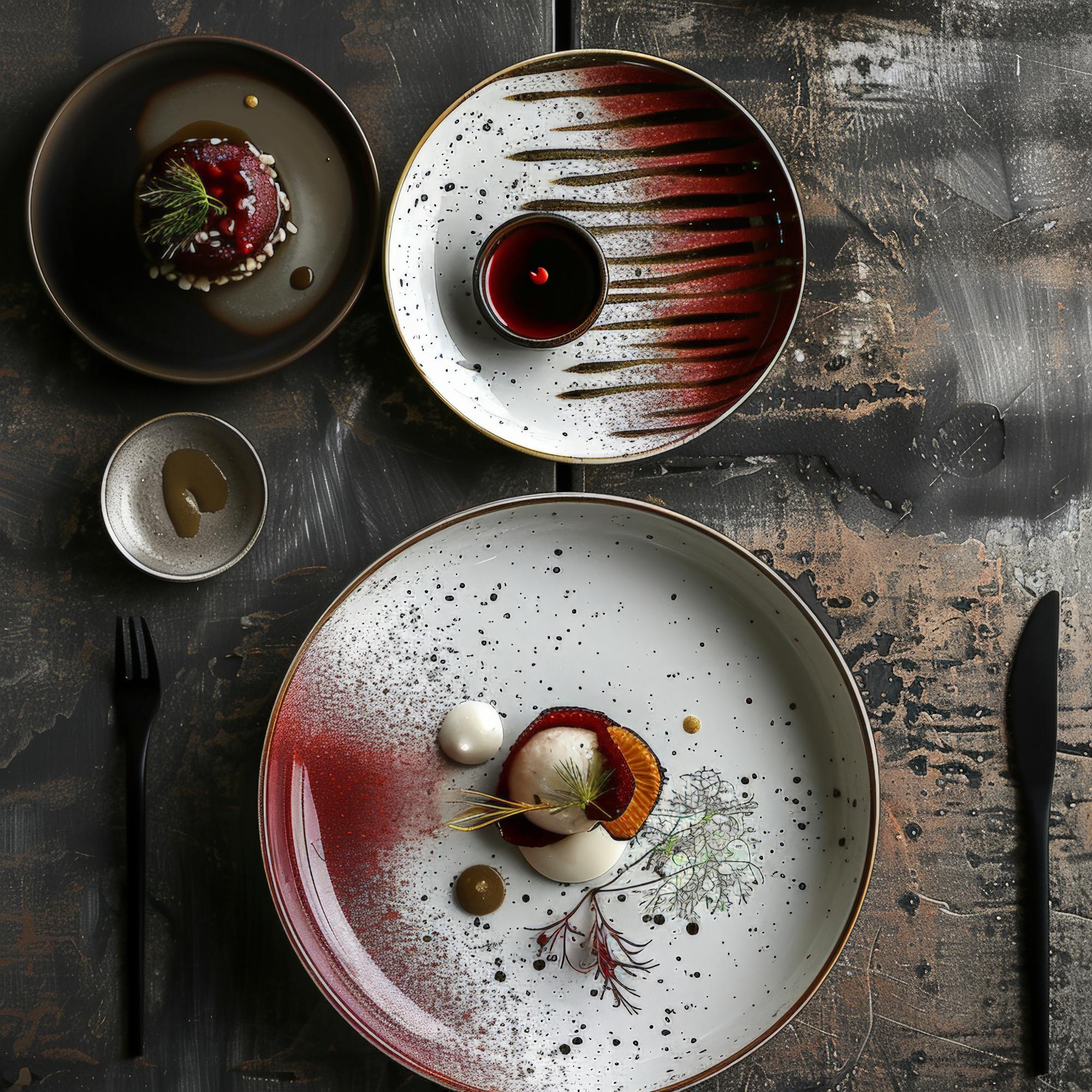 Sample plated menu with tasting notes